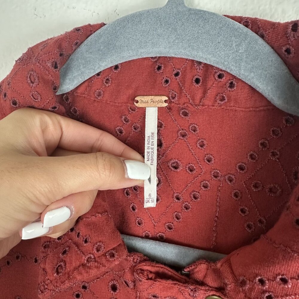 Free People Rust Eyelet Utility Jumpsuit - Picture 6 of 8